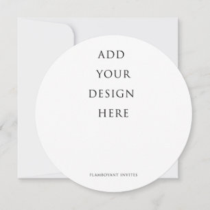 Convites Menu Redondo 5,25"x5,25"/ 13,3x13,3cm