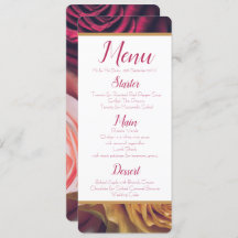 Menu rosas