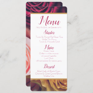 Convites Menu Rosas