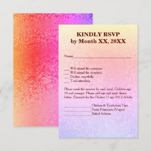 Convites Menu RSVP Puro do Shimmer de Abstrato de outono