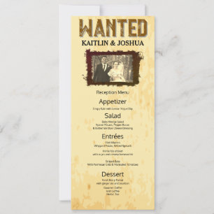 Convites Menu Rustic Western Wedding 🤠 Country Reception