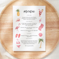 Menu Tema da Praia da Aquarela