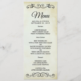 Convites Menu Vintage Old Fashiked Western Theme Wedding