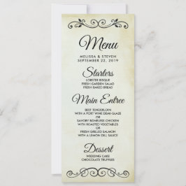 Convites Menu Vintage Old Fashiked Western Theme Wedding