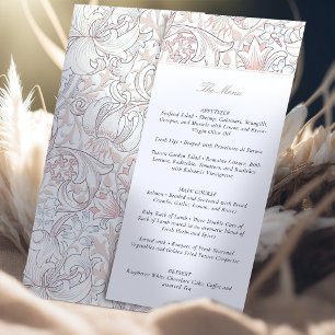 Convites Menu Wedding Ouro Lily William Morris