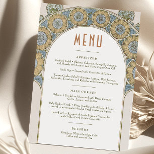 Convites Menu Wedding Vintage Art Nouveau por Mucha Invitat