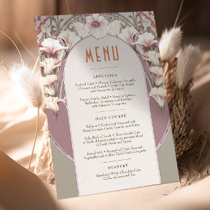 Convites Menu Wedding Vintage Art Nouveau por Mucha Invitat