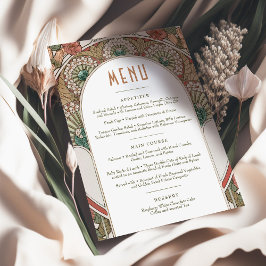 Convites Menu Wedding Vintage Art Nouveau por Mucha Invitat