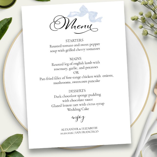Convites Menus de Casamento de Aquarela | Caligrafia Arco a (Criador carregado)
