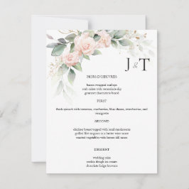 Convites Menus de Casamento Eucalyptus Elegante