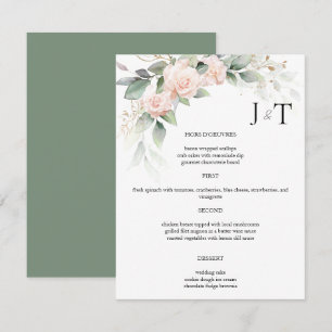 Convites Menus de Casamento Eucalyptus Elegante