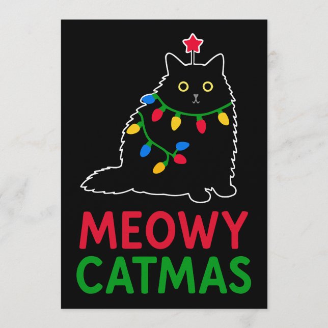 Convites Meowy Natal (Frente)
