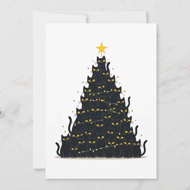 Convites Meowy Natal Feliz Catmas (Frente)