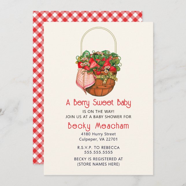 Convites Mercado de agricultores, Cottagecore de frutas, Mo (Frente/Verso)