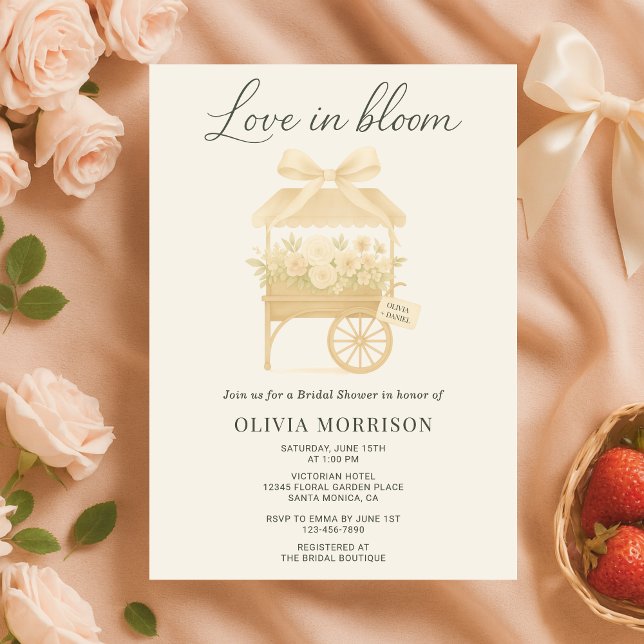 Convites Mercado de Flores Love in Bloom Arco de Noiva Chá  (Criador carregado)