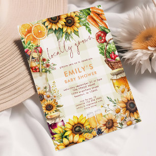 Convites Mercado local de produtores de Chá de fraldas