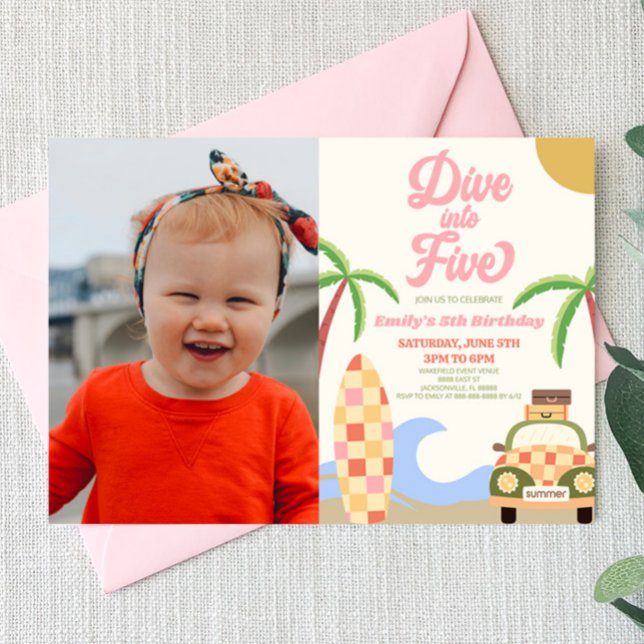 Convites Mergulhe na Festa de aniversário de 5 de Imagem de (Criador carregado)
