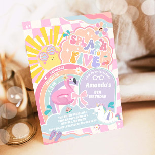 Convites Mergulhe no Arco-Íris de Nuvem Cinco Disco de 5º A