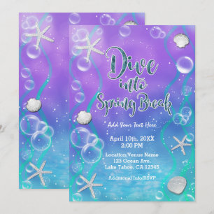 Convites Mergulhe no Feriado de Primavera na Festa à Beira-