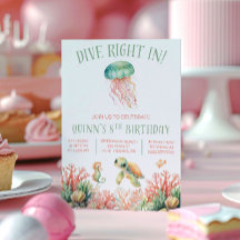 Mergulhe, Sob o Mar, Aniversário Pastel