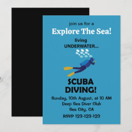 Convites Mergulho Scuba Vivendo Submarino Scuba