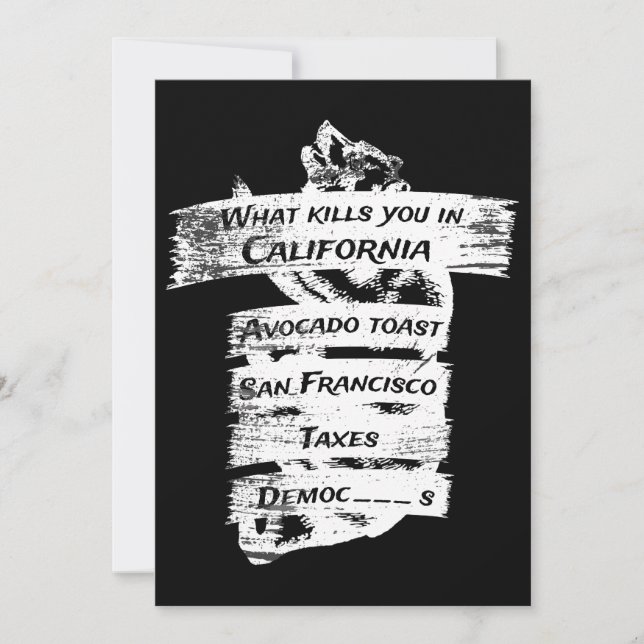 Convites Merica Humor America Funny California (Frente)