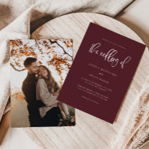 Merlot de Casamento Minimalista Moderno