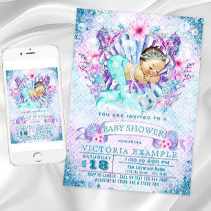 Convites Mermaid Baby Mermaid Baby Shower Invitations