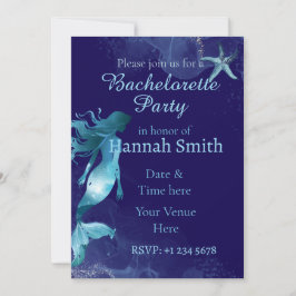 Convites Mermaid Bachelorette Beach Party Invitation 