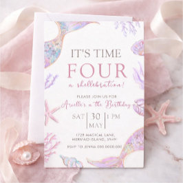 Convites Mermaid Birthday Invitation