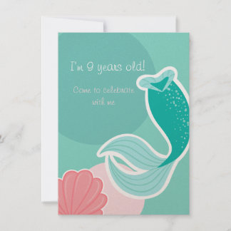 Convites Mermaid dreams birthday invitation