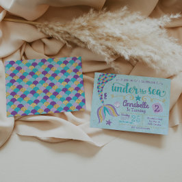 Convites Mermaid Invitation Under The Sea Invite