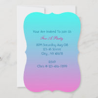 Mermaid rosa giro-ombre rosa Fuchsia turquoise