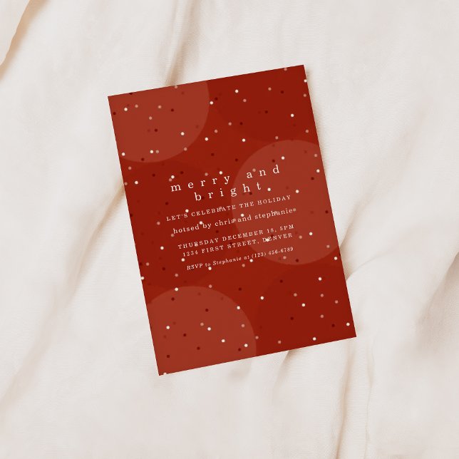 Convites Merry and Bright Holiday Christmas Invite (Criador carregado)