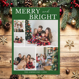 Convites Merry and Bright Minimalist photo Family Christmas