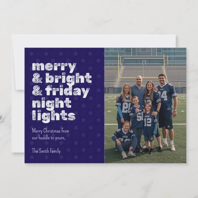 Convites Merry & Bright & Friday Night Lights Photo Card (Frente)
