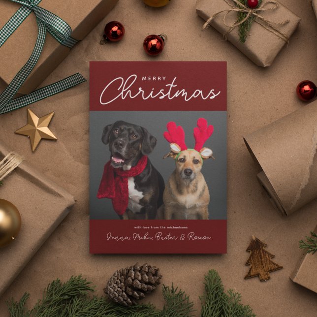 Convites MERRY CHRISTMAS | Adicione sua foto (Criador carregado)