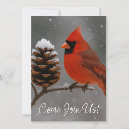 Convites Merry Christmas Cardinal