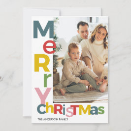 Convites Merry Christmas Colorful Photo