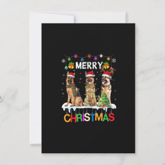 Convites Merry Christmas German Shepherd Santa Christmas Tr