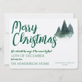 Convites Merry Christmas Holiday Greeting Card Invitation