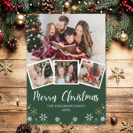 Convites Merry Christmas Modern Photo Family