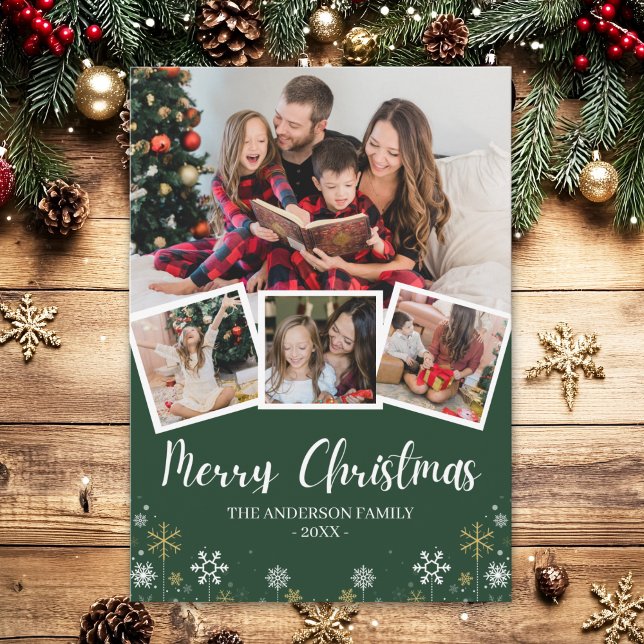 Convites Merry Christmas Modern Photo Family (Criador carregado)