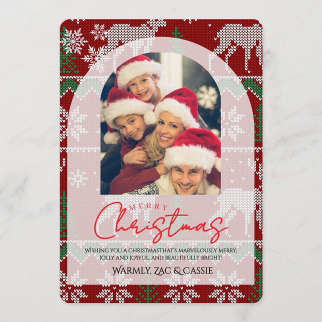 Convites Merry Christmas Personalized Photo Card (Frente)