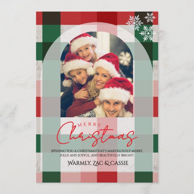Convites Merry Christmas Personalized Photo Card (Frente)