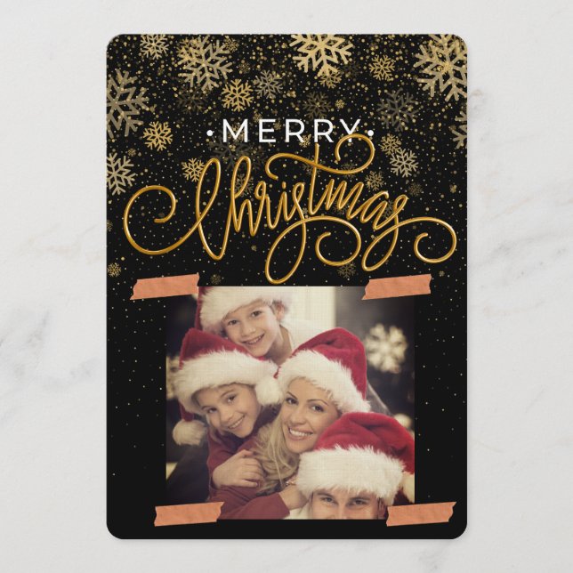 Convites Merry Christmas Personalized Photo Holiday (Frente)