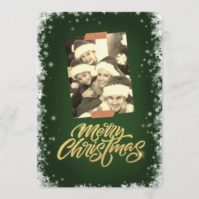 Convites Merry Christmas Personalized Photo Holiday (Frente)