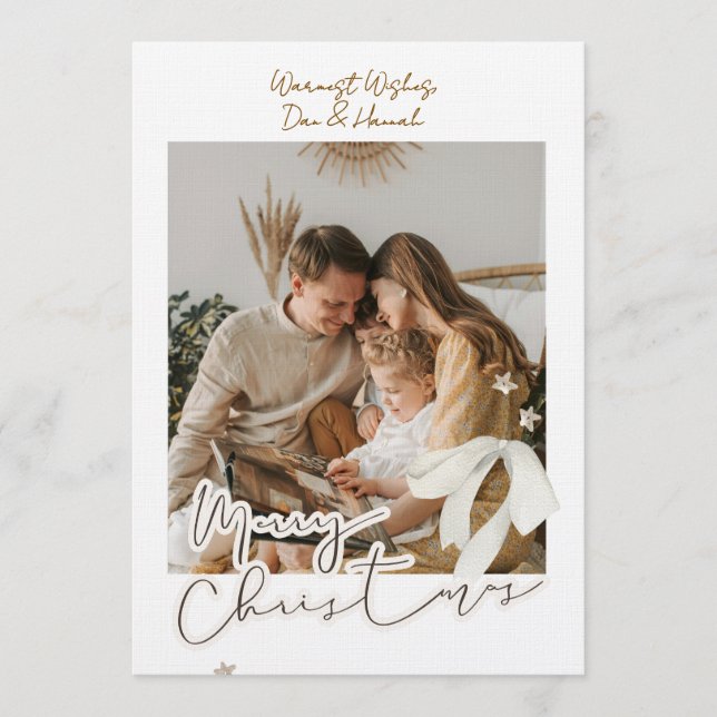 Convites Merry Christmas Personalized Photo Holiday (Frente)