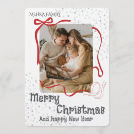 Convites Merry Christmas Personalized Photo Holiday