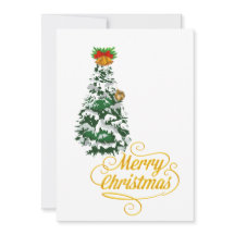 Merry Christmas Tree Watercolor Custom